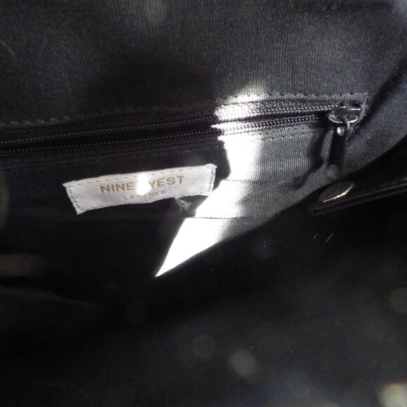 Nine West Black Leather Backpack Purse - Picture 5 of 6